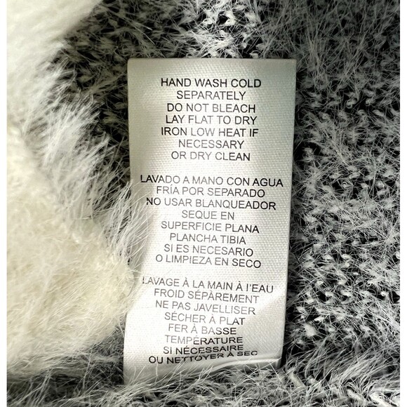 NWT Kut From The Kloth L/S Open Cardigan Soft Fuzzy Check Pockets XS Black White - Picture 8 of 16